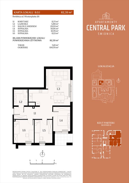 Nowe mieszkanie czteropokojowe  Apartamenty Central Park Świdnica Świdnica, Lipowa 14  82m2 Foto 1