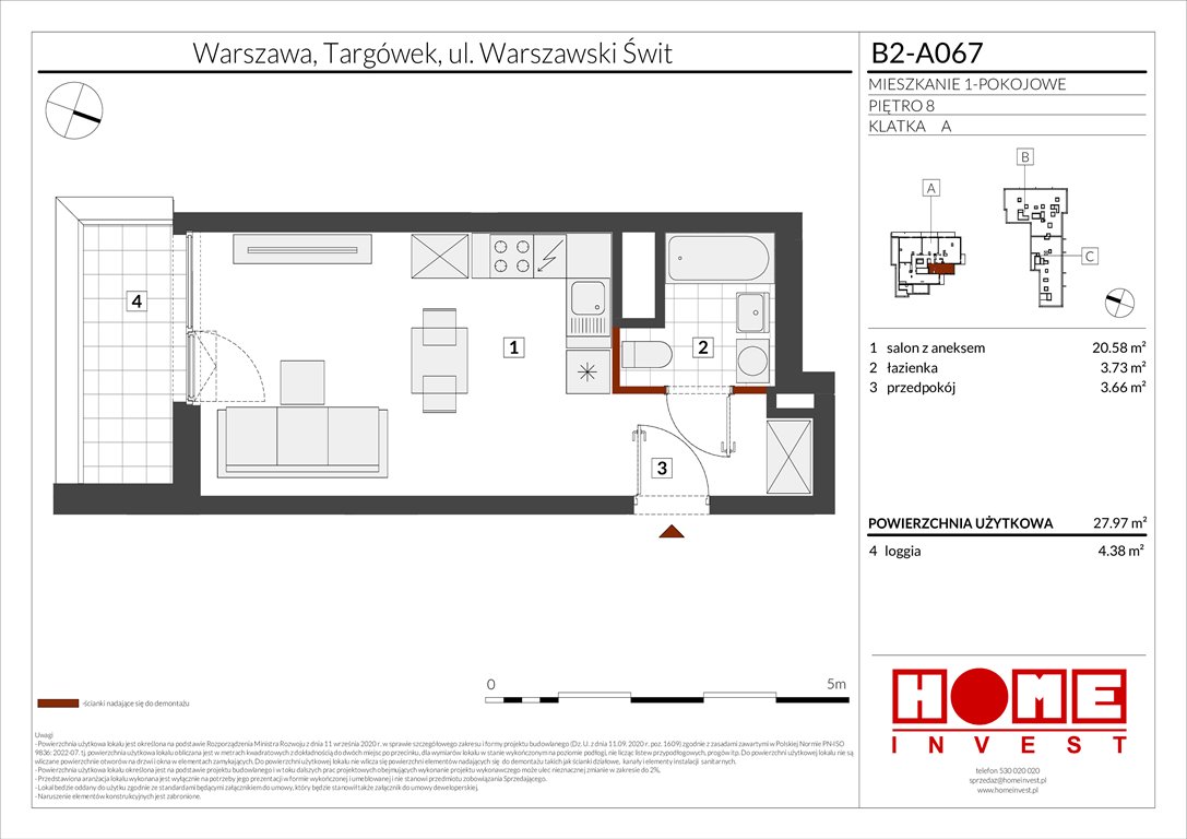 Nowa kawalerka Warszawski Świt Etap IX Warszawa, Targówek, ul. Warszawski Świt 12  28m2 Foto 1