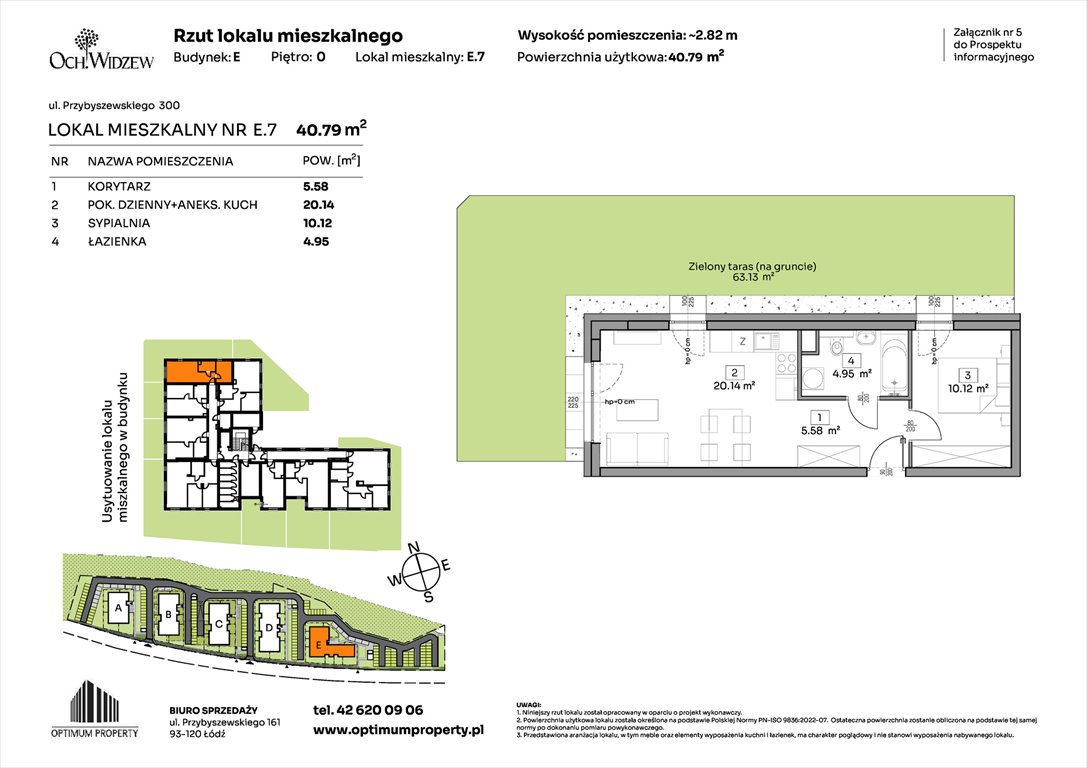 Nowe mieszkanie dwupokojowe OchWidzew Łódź, Widzew, Przybyszewskiego 292-300  41m2 Foto 1