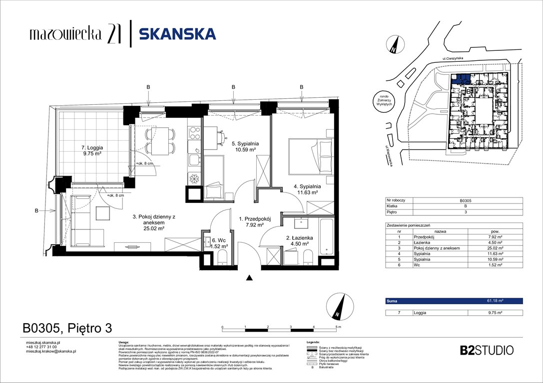 Nowe mieszkanie trzypokojowe Mazowiecka 21 Kraków, Krowodrza, ul. Mazowiecka 21  61m2 Foto 1