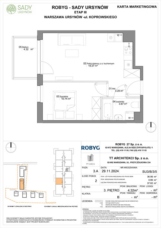 Nowe mieszkanie dwupokojowe Sady Ursynów Warszawa, Koprowskiego  37m2 Foto 1