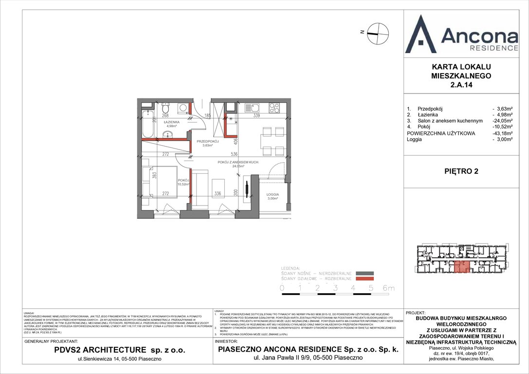 Nowe mieszkanie dwupokojowe Piaseczno Residence Piaseczno, Wojska Polskiego 9  43m2 Foto 1
