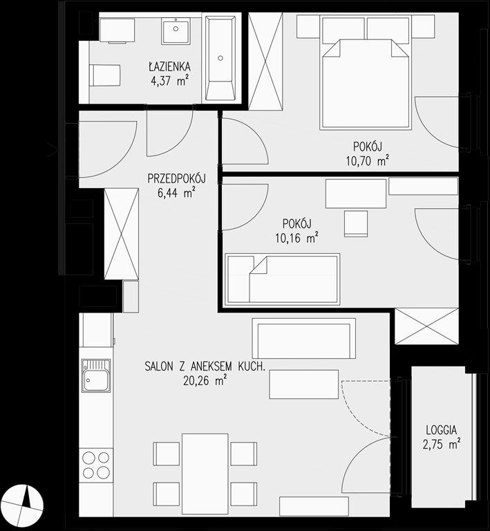 mieszkanie na sprzedaż 52m2 mieszkanie Katowice, Bogucice - Dąbrówka Mała, Wiertnicza 32
