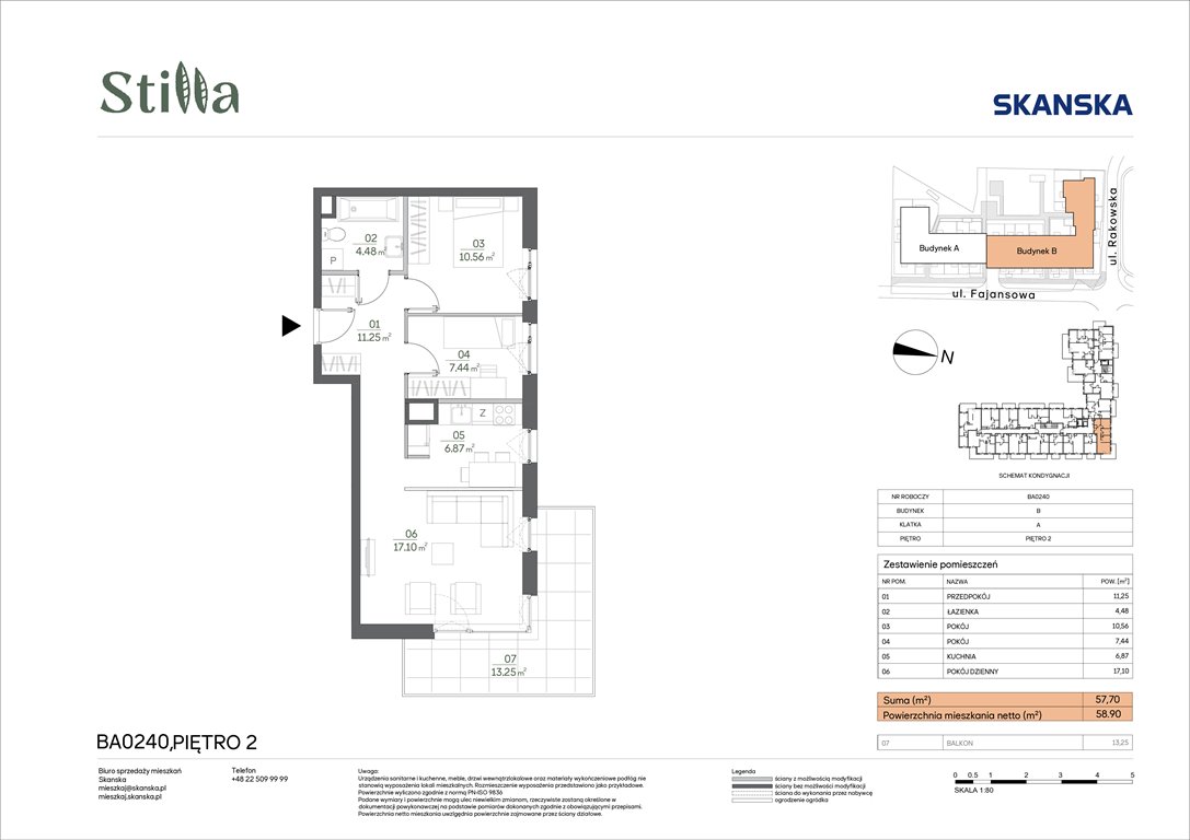 Nowe mieszkanie trzypokojowe Stilla Warszawa, Fajansowa 5  58m2 Foto 1