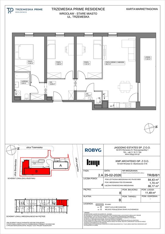 Nowe mieszkanie czteropokojowe  Trzemeska Prime Residence Wrocław, Stare Miasto, Trzemeska  84m2 Foto 1