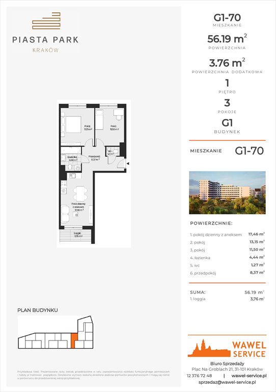 mieszkanie na sprzedaż 56m2 mieszkanie Kraków, Mistrzejowice, Osiedle Piastów 63