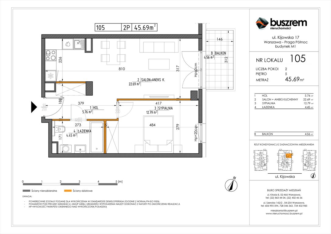Nowe mieszkanie dwupokojowe Kijowska 17 Warszawa, Praga Północ, Kijowska 17  46m2 Foto 1