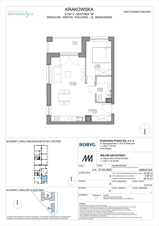 Nowe mieszkanie dwupokojowe Apartamenty Krakowska Wrocław, Krzyki, Krakowska 112  47m2 Foto 1