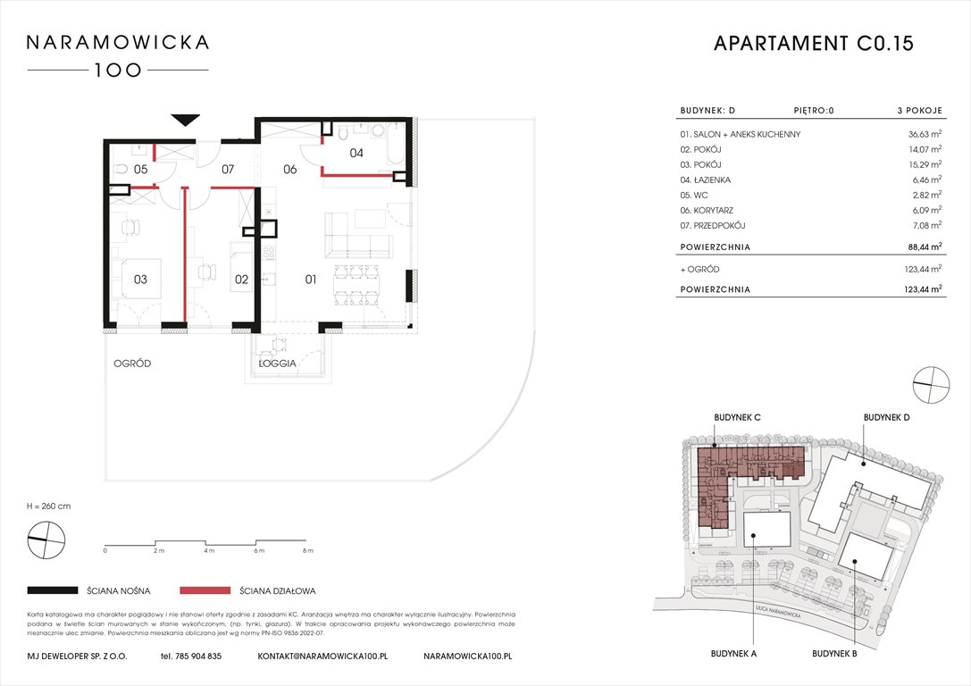 Nowe mieszkanie trzypokojowe NARAMOWICKA 100 Poznań, Winogrady, Naramowicka 100  88m2 Foto 1