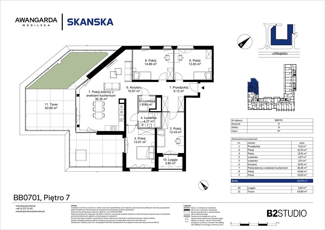 Nowe mieszkanie Awangarda Mogilska Kraków, Prądnik Czerwony, Mogilska 126  118m2 Foto 1