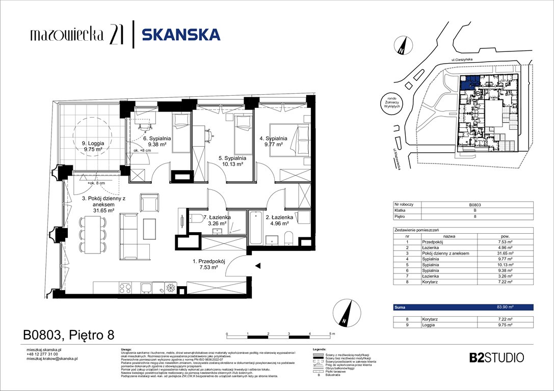 Nowe mieszkanie czteropokojowe  Mazowiecka 21 Kraków, Krowodrza, ul. Mazowiecka 21  84m2 Foto 1