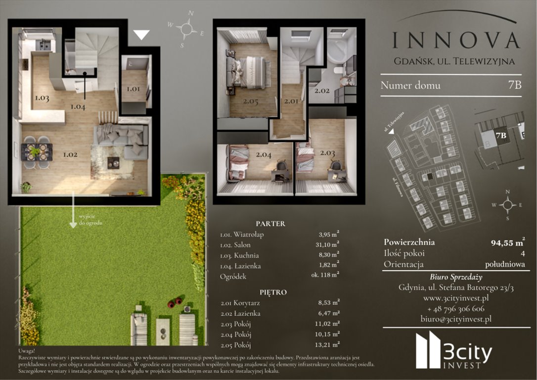 Nowe mieszkanie czteropokojowe  Innova Gdańsk, Matarnia, Telewizyjna 32  95m2 Foto 1