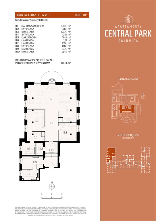 Nowe mieszkanie czteropokojowe  Apartamenty Central Park Świdnica Świdnica, Lipowa 14  142m2 Foto 1