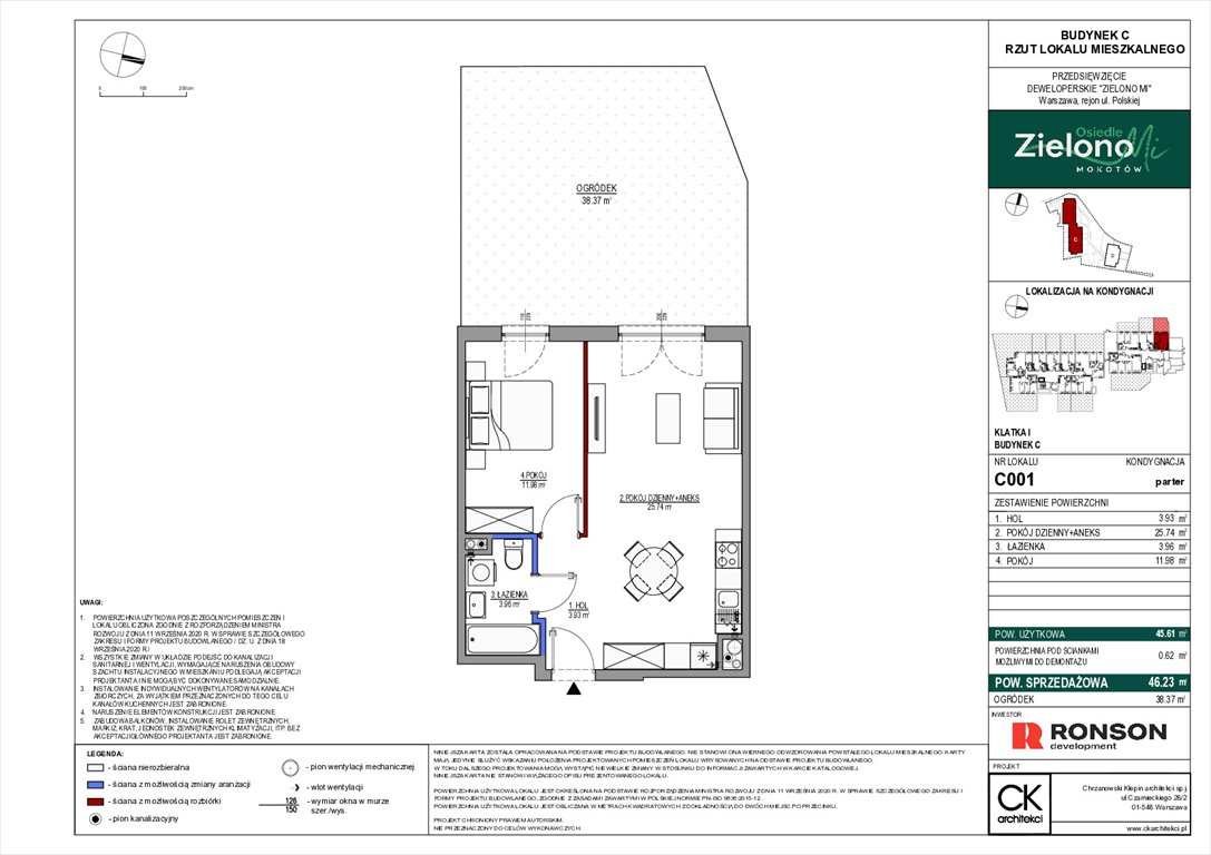 Nowe mieszkanie dwupokojowe Zielono Mi Warszawa, Mokotów, ul. Polska 10  46m2 Foto 1