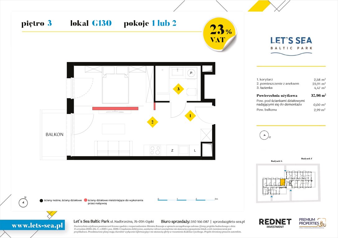 Nowy lokal użytkowy Let's sea Baltic Park Gąski, Nadbrzeżna 52  33m2 Foto 1