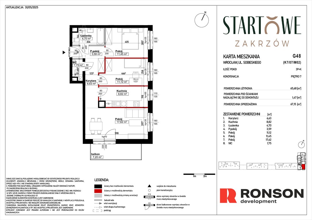 Nowe mieszkanie trzypokojowe Osiedle Startowe Wrocław, Psie Pole, Zatorska, róg Sobieskiego  67m2 Foto 1