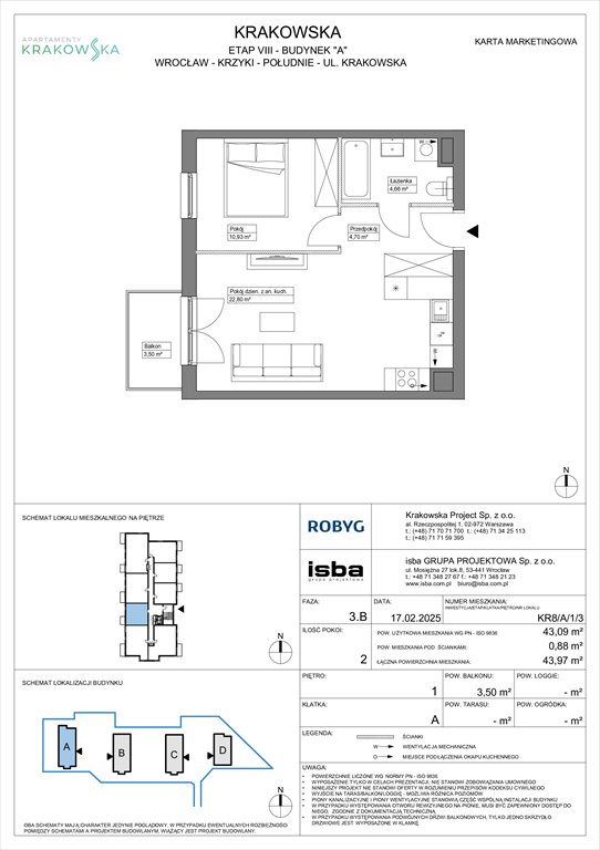 Nowe mieszkanie dwupokojowe Apartamenty Krakowska Wrocław, Krzyki, Krakowska 112  43m2 Foto 1