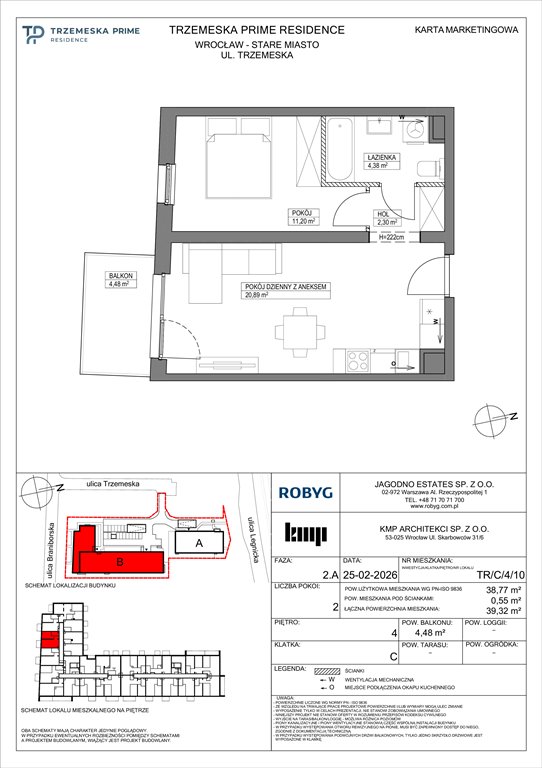 Nowe mieszkanie dwupokojowe Trzemeska Prime Residence Wrocław, Stare Miasto, Trzemeska  39m2 Foto 1