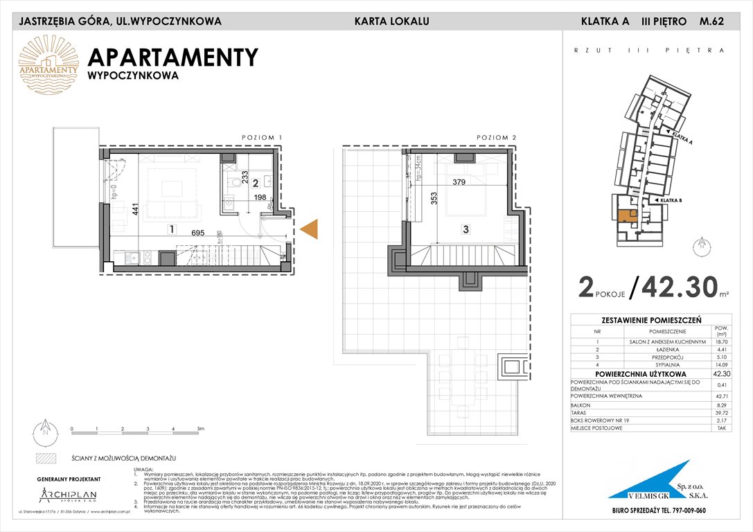 Nowe mieszkanie Apartamenty Wypoczynkowa Jastrzębia Góra, Wypoczynkowa  43m2 Foto 1