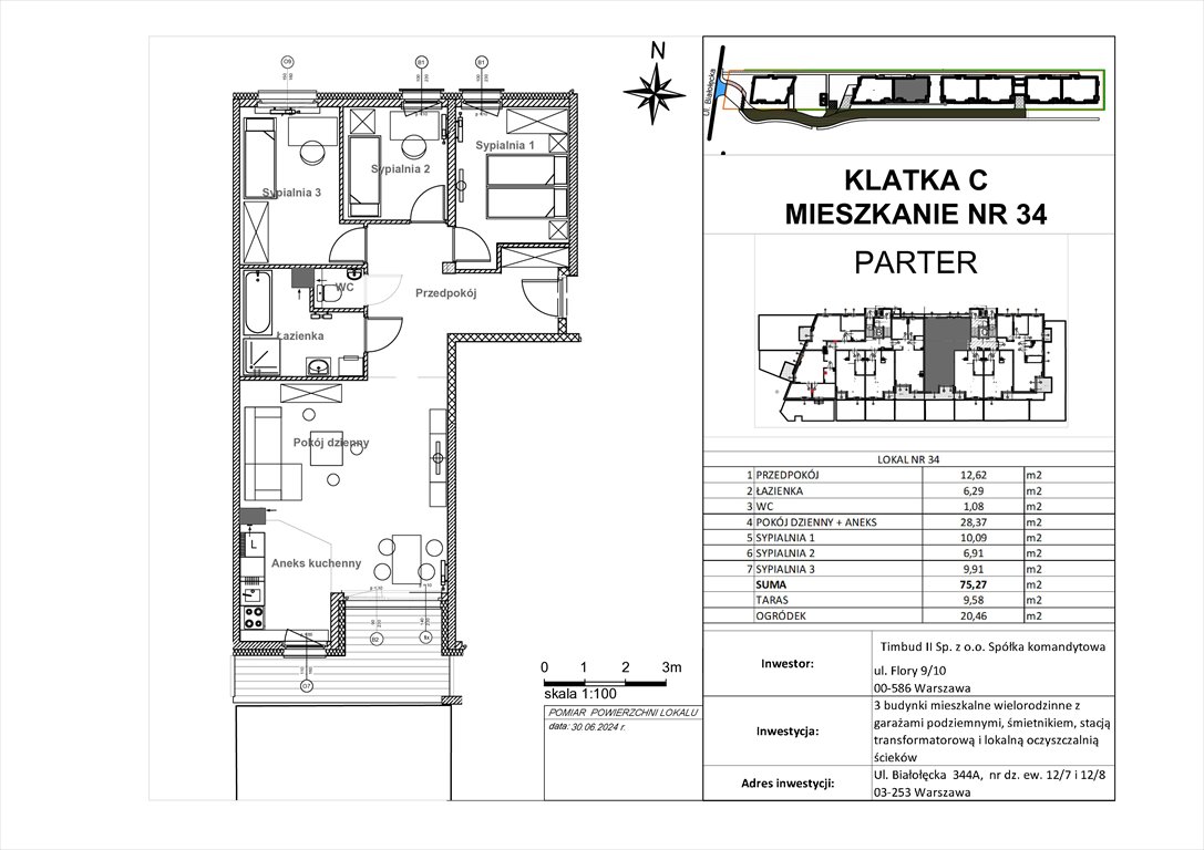 Nowe mieszkanie czteropokojowe  OSIEDLE BIAŁOŁĘCKA 344 Warszawa, Białołęka, Białołęcka 344  75m2 Foto 1