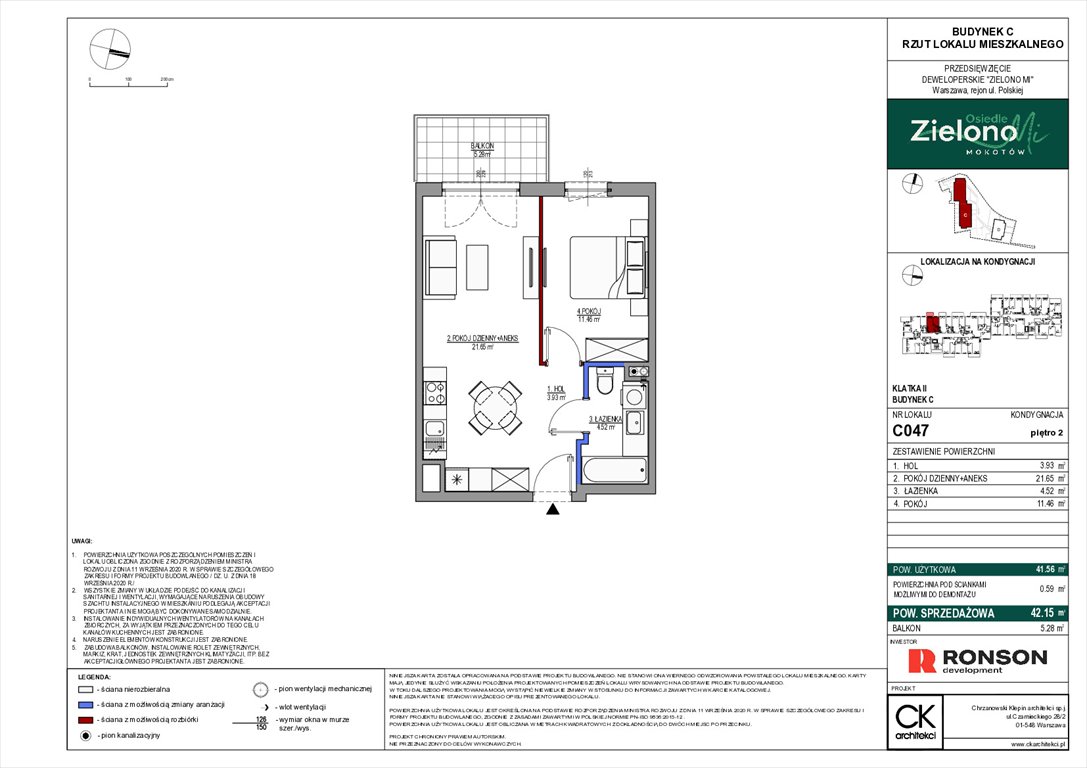 Nowe mieszkanie dwupokojowe Zielono Mi Warszawa, Mokotów, ul. Polska 10  42m2 Foto 1