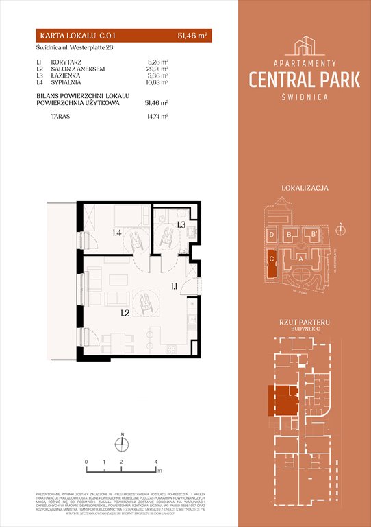 Nowe mieszkanie dwupokojowe Apartamenty Central Park Świdnica Świdnica, Lipowa 14  51m2 Foto 1