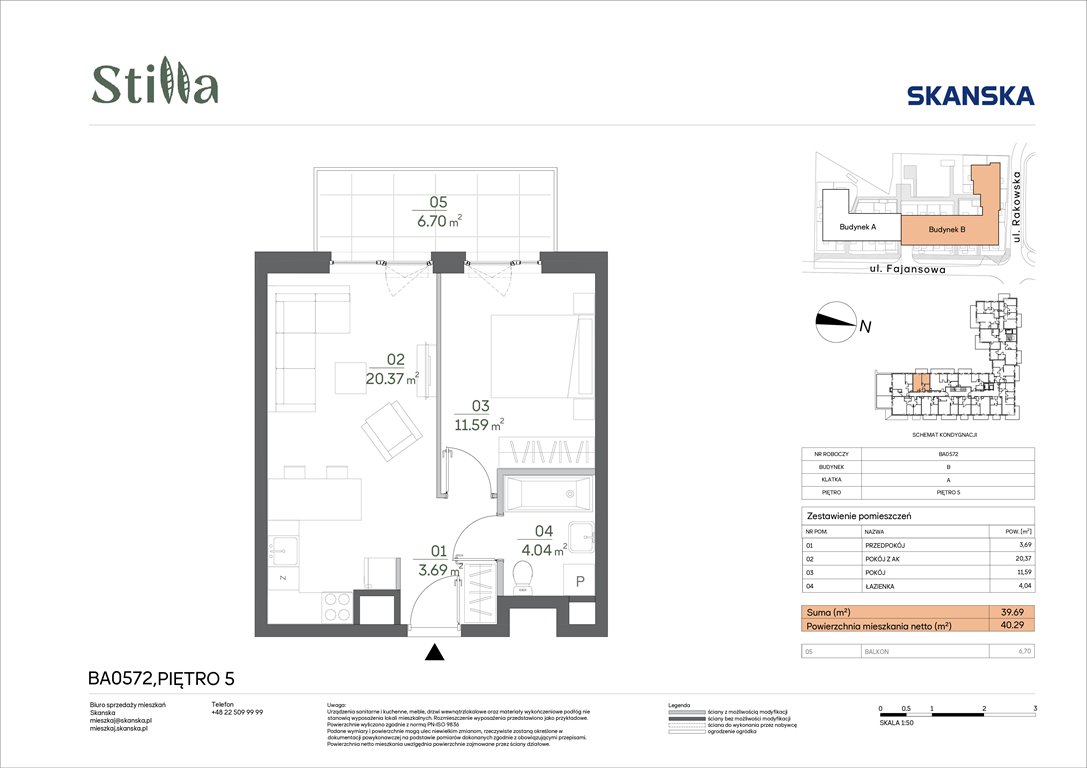 Nowe mieszkanie dwupokojowe Stilla Warszawa, Fajansowa 5  40m2 Foto 1