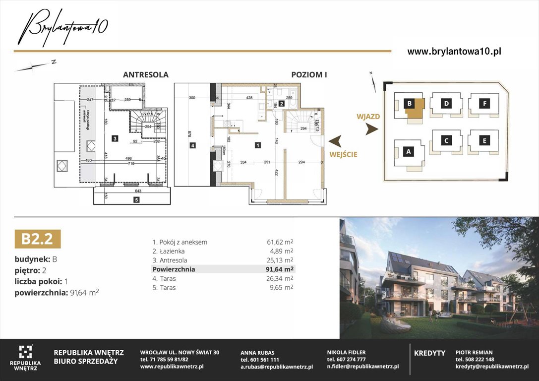 Nowa kawalerka Brylantowa 10 Wrocław, Ołtaszyn, Brylantowa 10  92m2 Foto 1