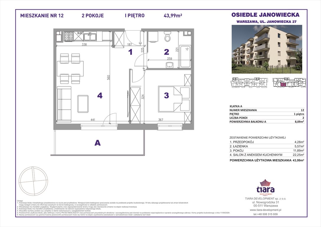 Nowe mieszkanie dwupokojowe Janowiecka 27 Warszawa, Targówek, Janowiecka 27  44m2 Foto 1