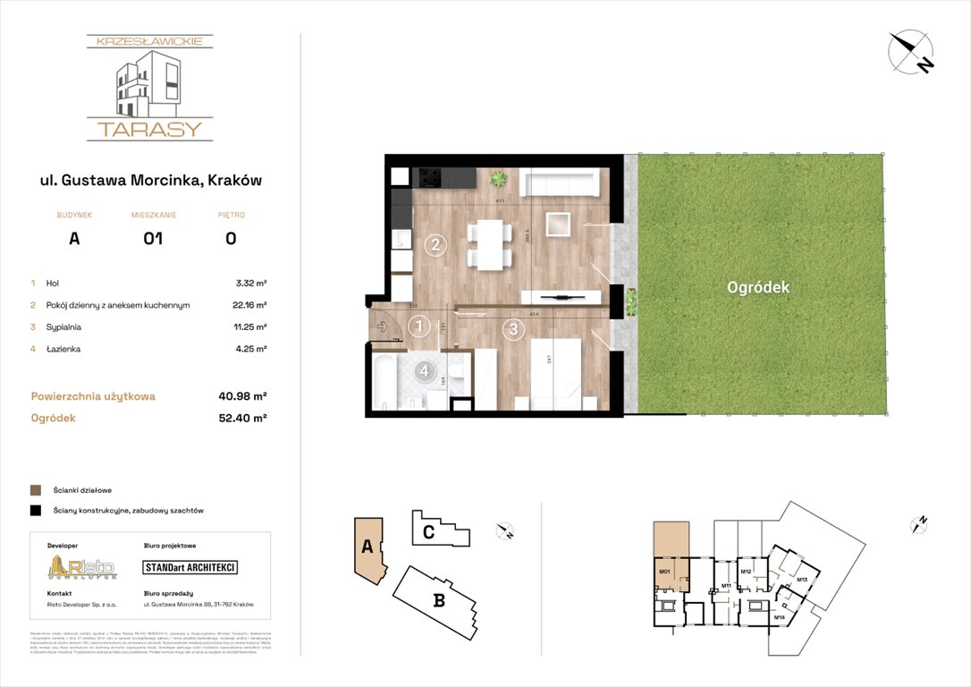 Nowe mieszkanie dwupokojowe KRZESŁAWICKIE TARASY Kraków, Wzgórza Krzesławickie, Gustawa Morcinka  41m2 Foto 1