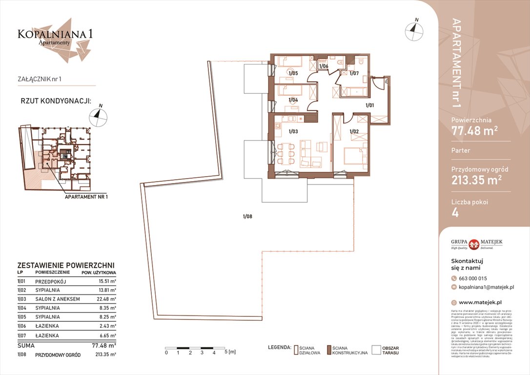 Nowe mieszkanie czteropokojowe  KOPALNIANA 1 Katowice, Bogucice, Kopalniana 1  77m2 Foto 1