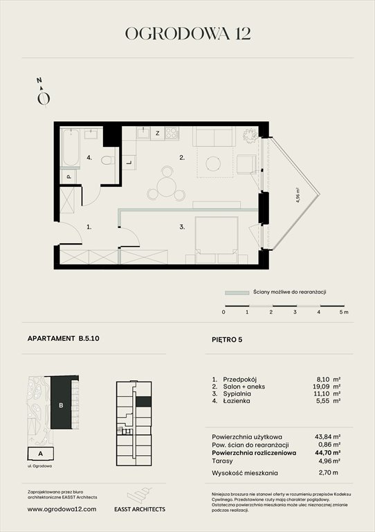 Nowe mieszkanie Apartamentowiec Ogrodowa 12 Poznań, Ogrodowa 12  45m2 Foto 1