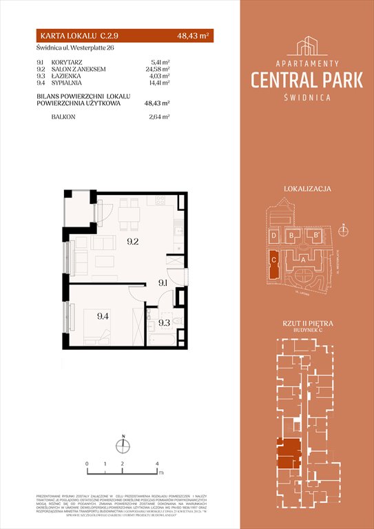 Nowe mieszkanie dwupokojowe Apartamenty Central Park Świdnica Świdnica, Lipowa 14  48m2 Foto 1