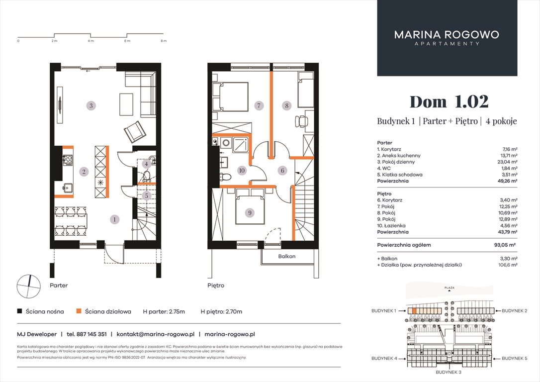 Nowy dom APARTAMENTY MARINA ROGOWO Rogowo, Rogowo 65  93m2 Foto 1