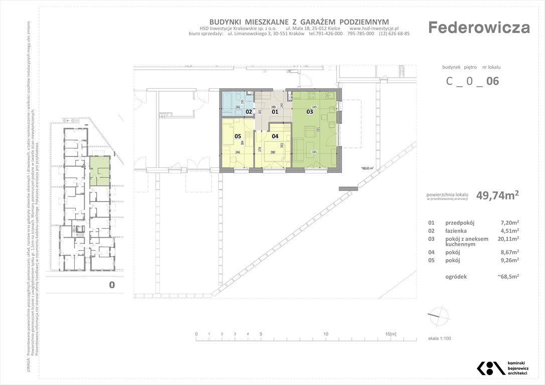 Nowe mieszkanie trzypokojowe Ruczaj Park Kraków, ul. Federowicza  50m2 Foto 1