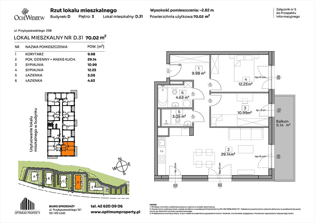 Nowe mieszkanie trzypokojowe OchWidzew Łódź, Widzew, Przybyszewskiego 292-300  70m2 Foto 1