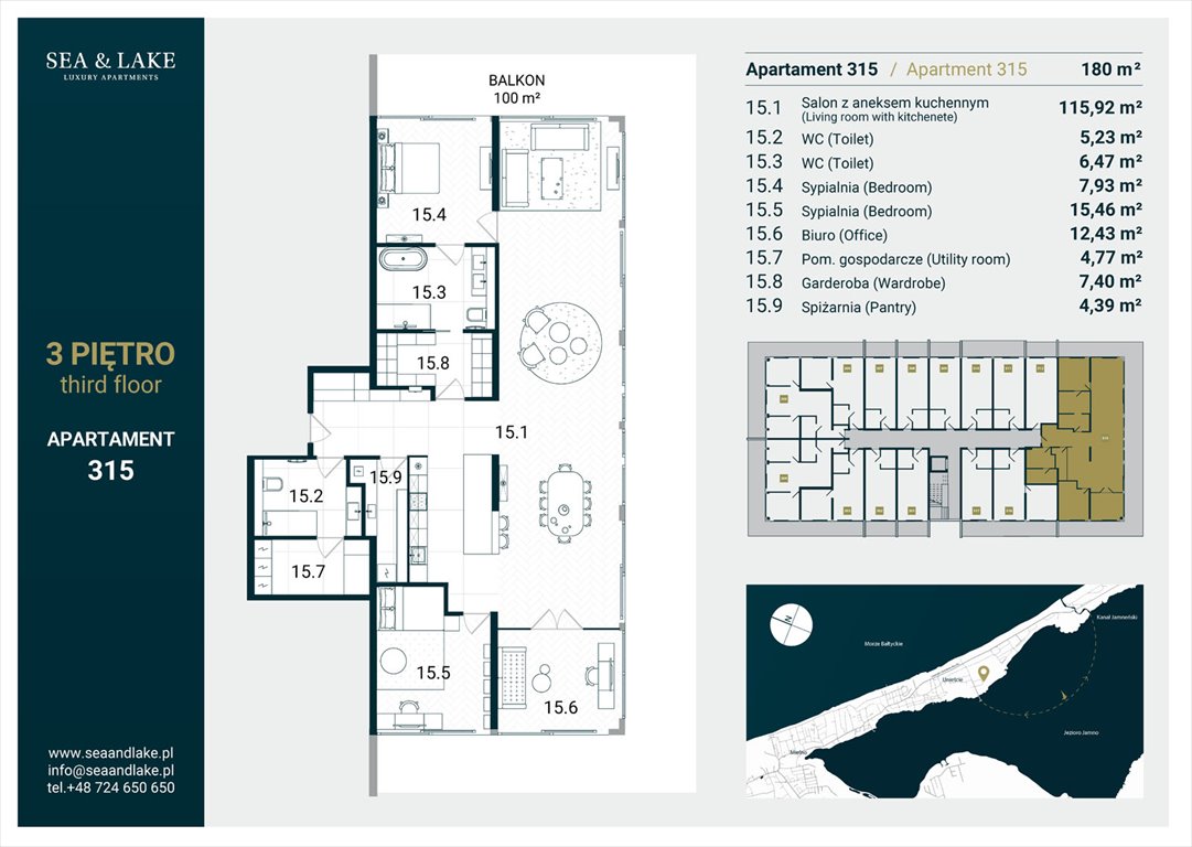 Nowe mieszkanie Sea & Lake Apartamenty Mielno Molo Mielno, Unieście, Mielno Molo, Sosnowy Las 15  176m2 Foto 1