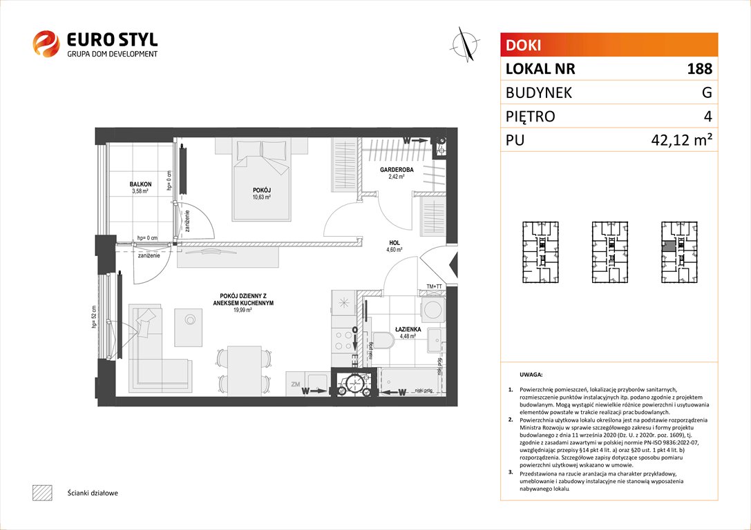 mieszkanie na sprzedaż 42m2 mieszkanie Gdańsk, Śródmieście, ks. Jerzego Popiełuszki/Rybaki Górne