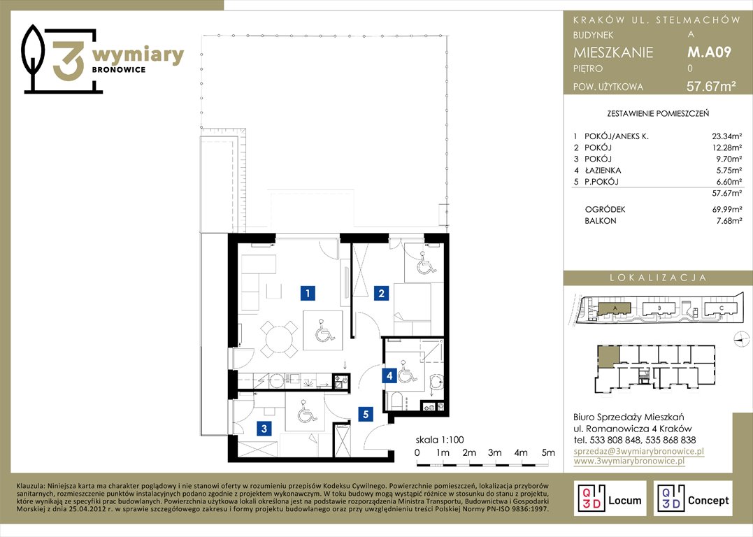 Nowe mieszkanie trzypokojowe 3 Wymiary Bronowice Kraków, Bronowice Wielkie, Stelmachów  58m2 Foto 1