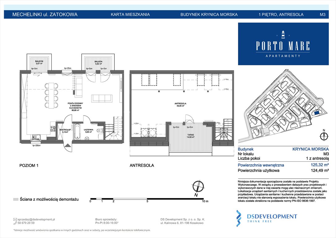 Nowe mieszkanie czteropokojowe  Apartamenty Porto Mare Mechelinki, Zatokowa 6  124m2 Foto 1