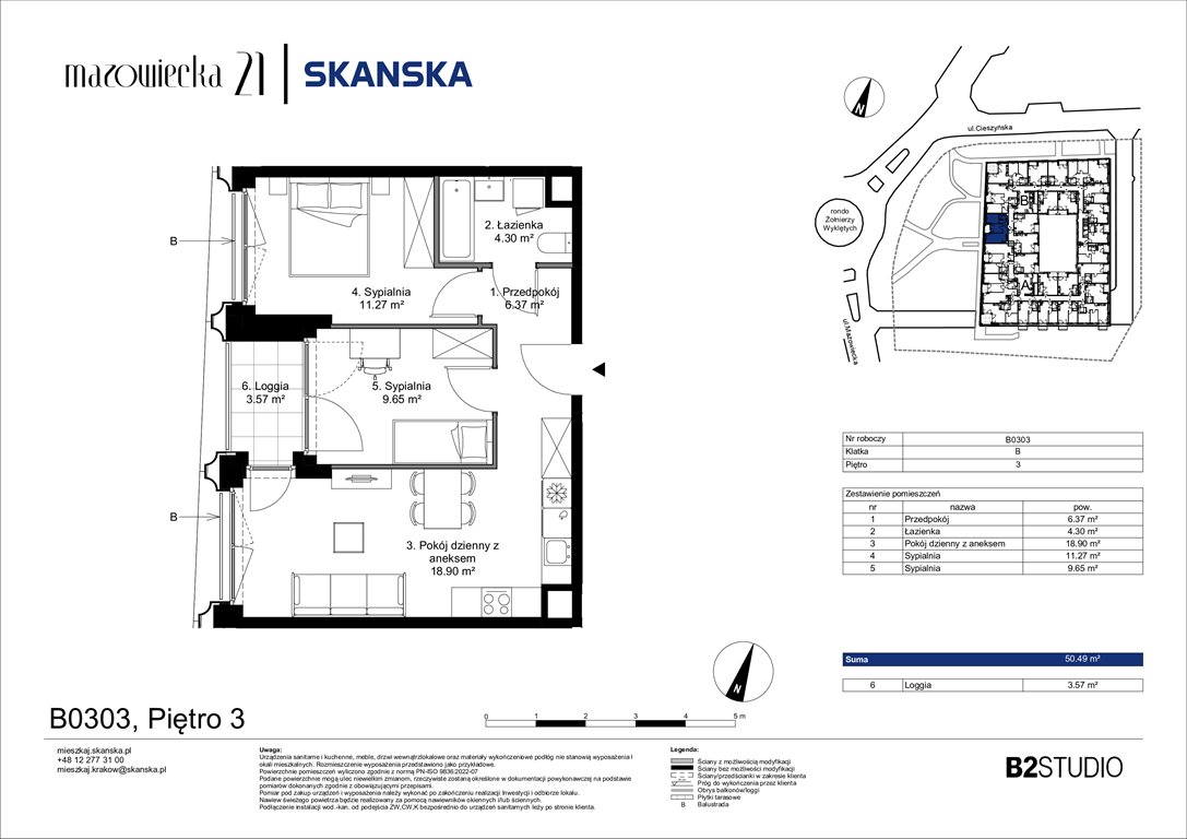 Nowe mieszkanie trzypokojowe Mazowiecka 21 Kraków, Krowodrza, ul. Mazowiecka 21  50m2 Foto 1