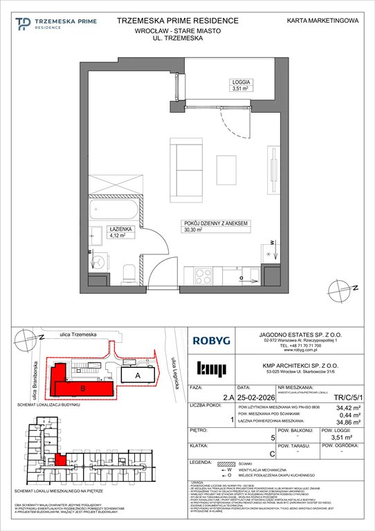 Nowa kawalerka Trzemeska Prime Residence Wrocław, Stare Miasto, Trzemeska  34m2 Foto 1