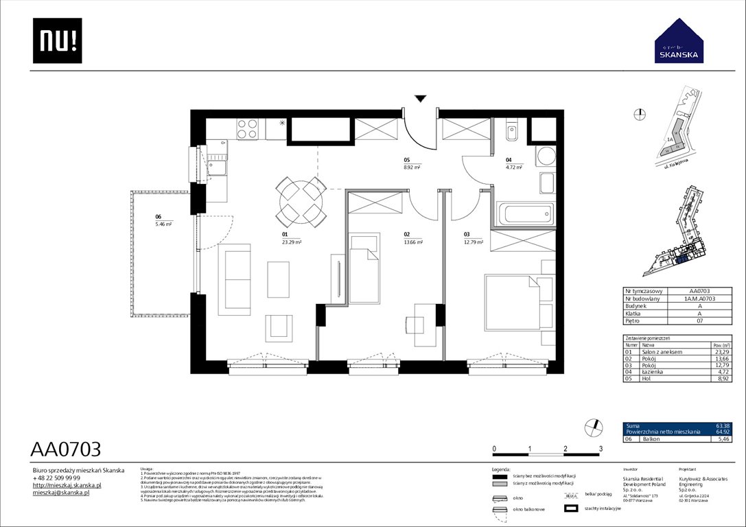 Nowe mieszkanie trzypokojowe NU Wola Warszawa Warszawa, Wola, Kolejowa  62m2 Foto 1