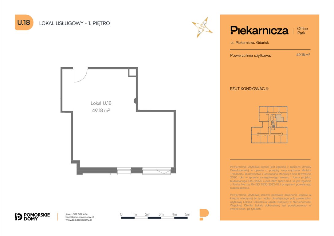 Nowe mieszkanie Piekarnicza Office Park Gdańsk, Morena, Piekarnicza 6  49m2 Foto 1