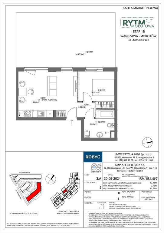 Nowe mieszkanie dwupokojowe Rytm Mokotowa Warszawa, Mokotów, Antoniewska  40m2 Foto 1