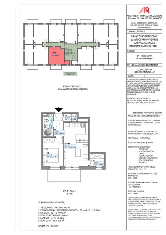 Nowe mieszkanie dwupokojowe Leszno Apartamenty Premium Leszno, Mierosławskiego 1  38m2 Foto 1