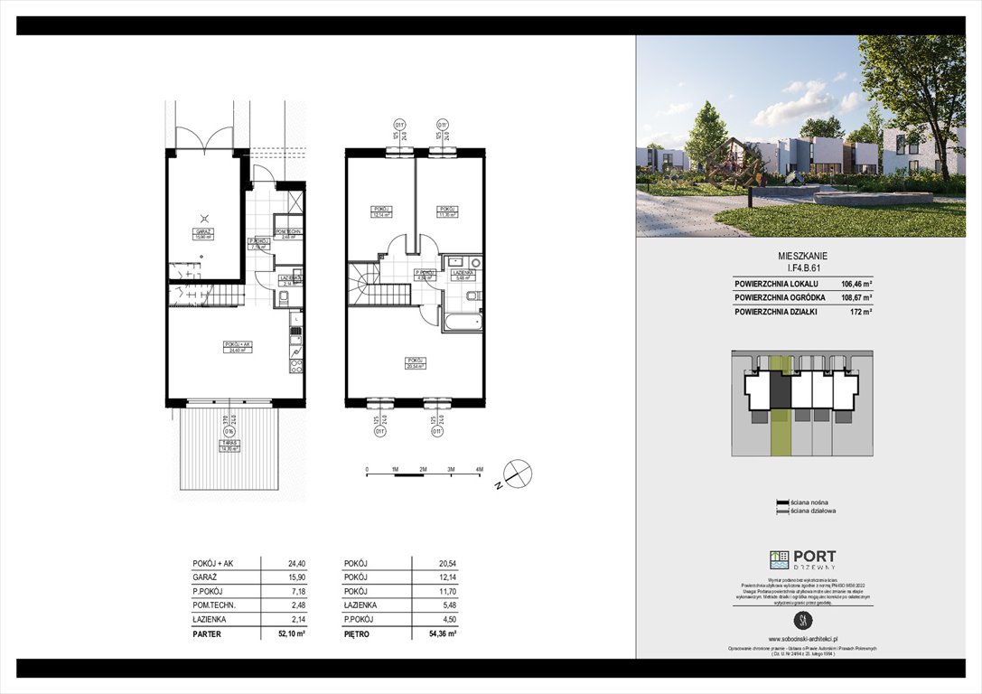 Nowe mieszkanie czteropokojowe  Port Drzewny Toruń, Stary Toruń, ul. Portowa  105m2 Foto 1