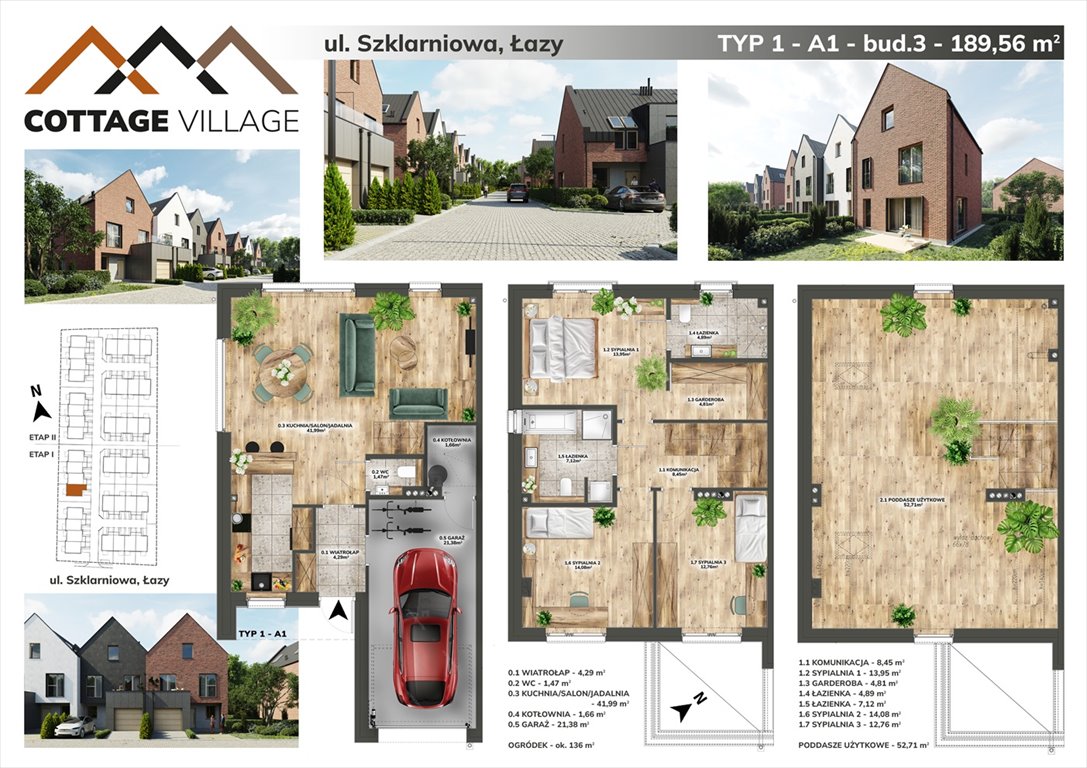 Nowy dom Cottage Village Łazy, Szklarniowa 4  190m2 Foto 1