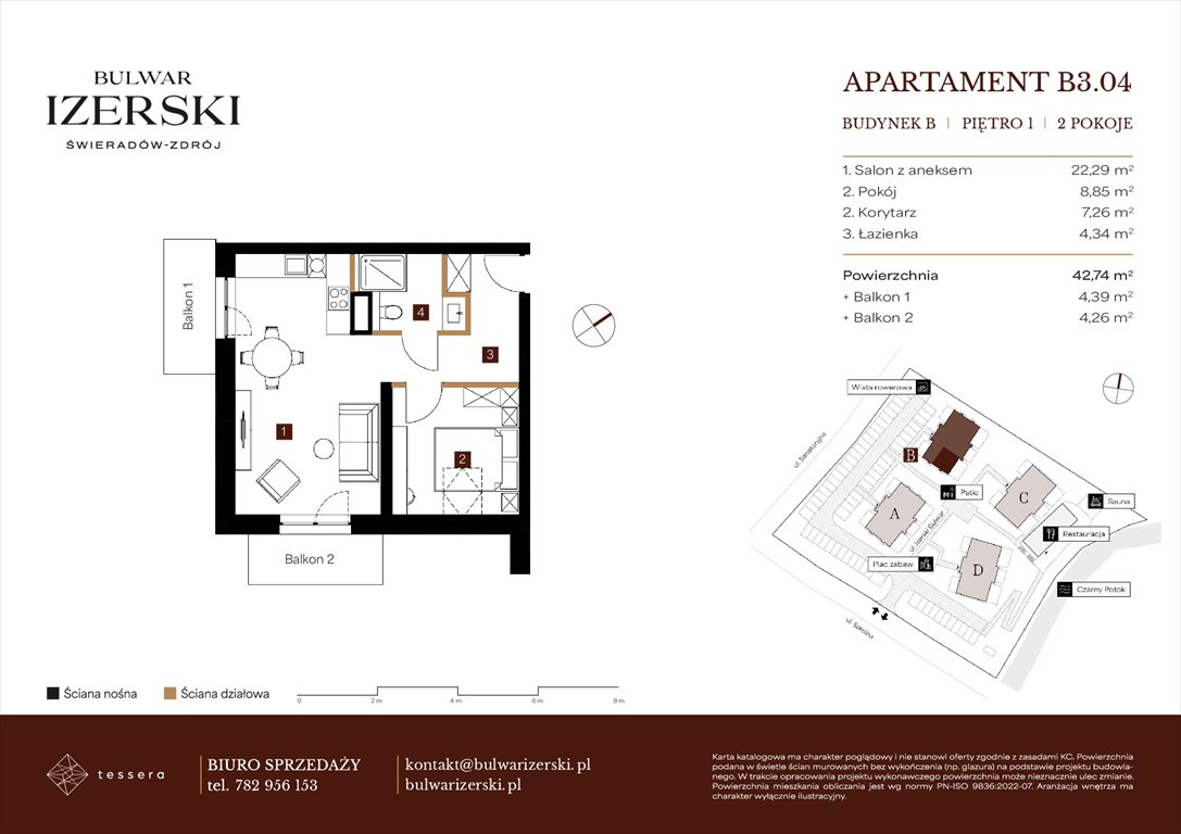 Nowe mieszkanie dwupokojowe BULWAR IZERSKI Świeradów Zdrój, Senatoryjna/Szkolna  43m2 Foto 1