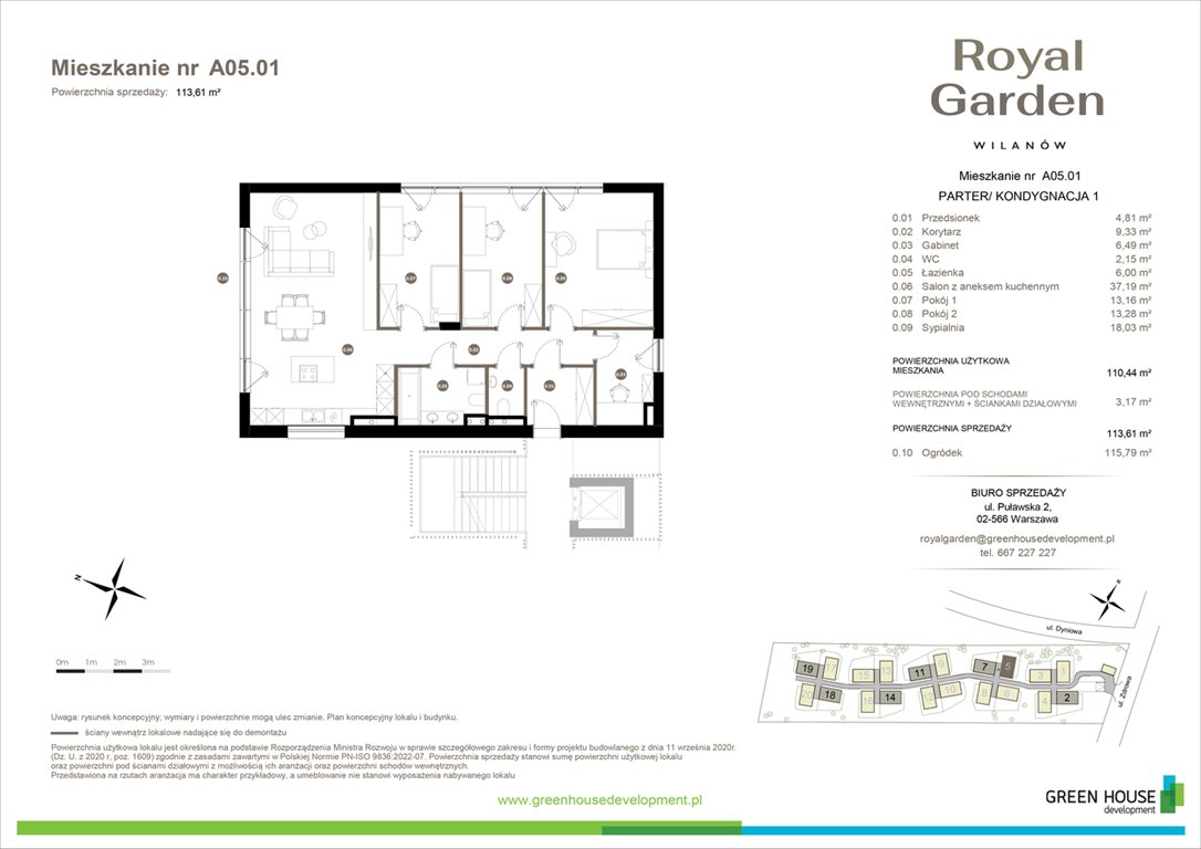 Nowe mieszkanie Royal Garden Wilanów - Domy Warszawa, Zdrowa 2  110m2 Foto 1